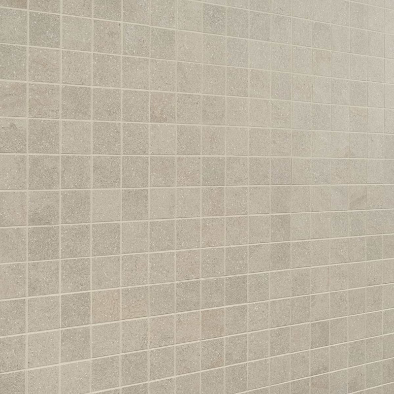 Acadia 12x12 Matte Porcelain Mosaic Tile, Linen White