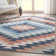 Tapis bleu tissé à plat Kehr Albuquerque Southwestern