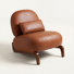 Mid-Century Modern Lounge Chair With Sled Base