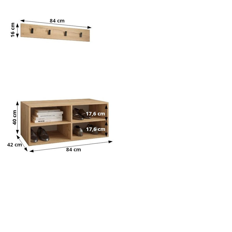 8 Pair Shoe Storage Cabinet, White
