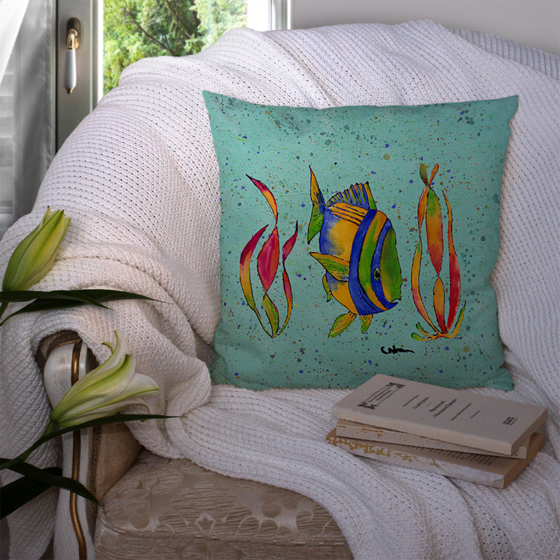 Rectangular Tropical Fish Throw Pillow