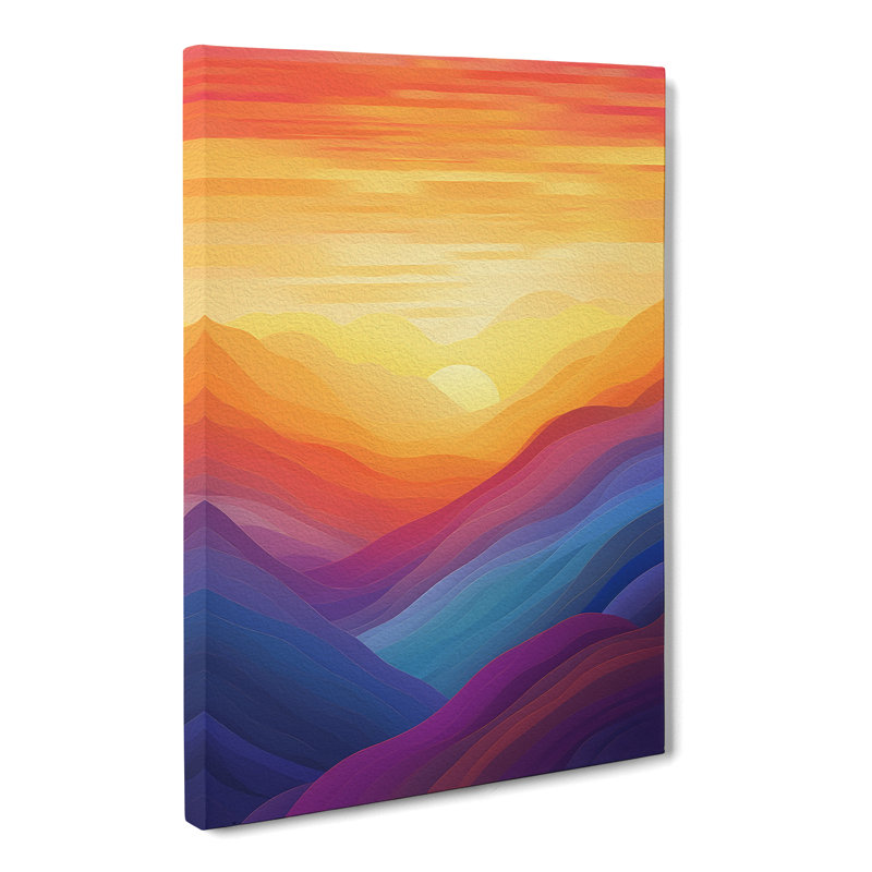 Sunset Colour Field - Print, 50cm H x 35cm W x 3cm D