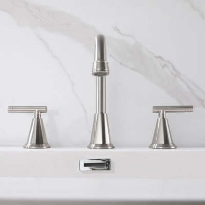7.75" Widespread Bathroom Sink Faucet 3 Hole, Traditional 2-Handle Bathroom Faucet With Drain Assembly