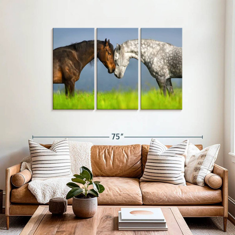 Couple de chevaux Hardie, H 36 po x l 57 po