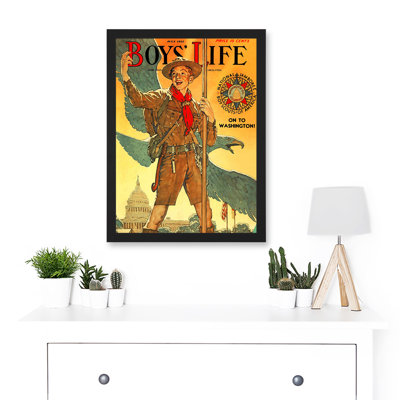Comic Boys Life 1935 Scout Eagle White House Jamboree - Single Picture Frame Print