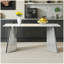 Table de salle à manger luxueuse 63 "x 31,5 x 30" en jade froide avec pieds papillon en acier inoxydable doré-1477066173