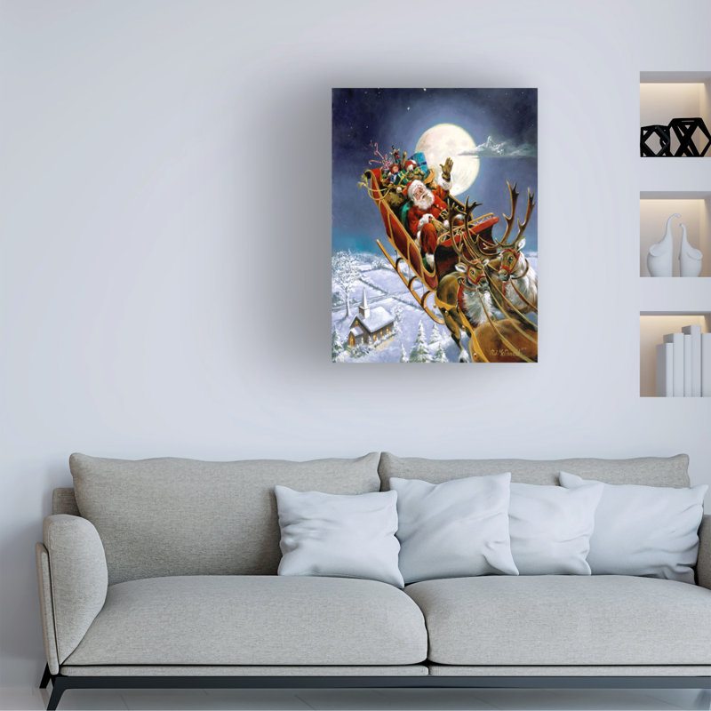 R.J. Art sur toile Mcdonald «Santas Big Night», H 19 po x l 14 po