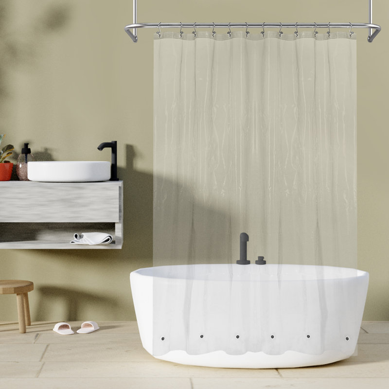 Rideau de douche Waterpoof, H 80 po x l 72 po, Transparent