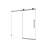 6076 Matte Black frameless one fixed and one shifted Shower Door, 70MM 304 stainless steel large pulleys with adjustable soft closing function,with nano easy cleaning,stick explosion-proof menbrance-122517067