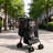 Foldable 4 Wheel Pet Stroller for Small Dogs and Cats Up to 28 lbs, Comes with Multi-Functional Tray, 2 Safety Leashes, Storage Basket and Breathable Mesh, Perfect for Outdoor Stroll and Shopping Trips, Black-135994217