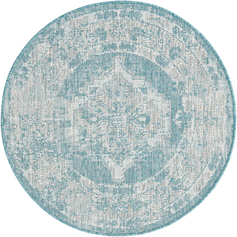 Oriental Indoor / Outdoor Rug, Round 3'3"