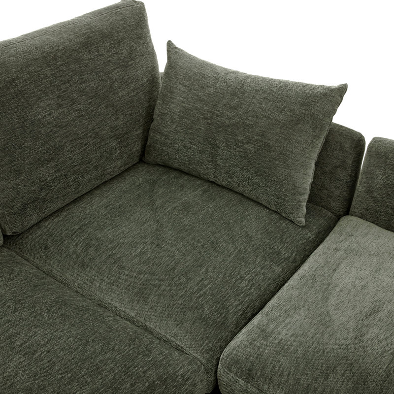 Canapé modulaire Modern, Chenille verte