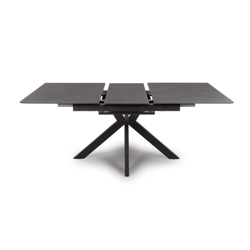 Avelie Extendable Metal Base Dining Table, H76 x L180 x W90cm
