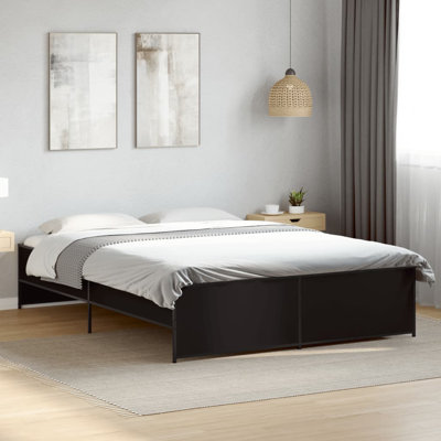 Vidaxl Bed Frame Engineered Wood And Metal