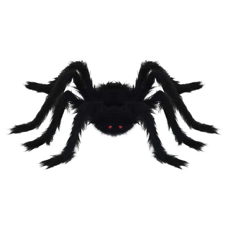  Halloween Spider Decoration 6 Pcs Black 75 Cm Polyester