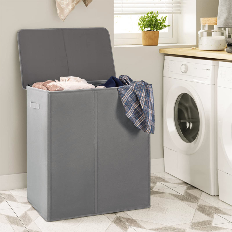 Laundry Sorter with Handles, Grey
