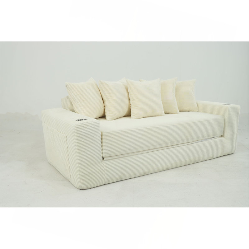 Canapé-lit pliant 76 po, Beige
