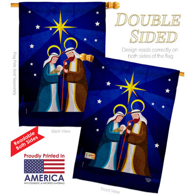 Double Sided 40'' H x 28'' W Polyester House Flag