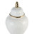 Ellport Stoneware Ceramic Decorative Lidded Jar with Textured Design and Elegant Detailing - 20", White & Gold-86741828-86741834