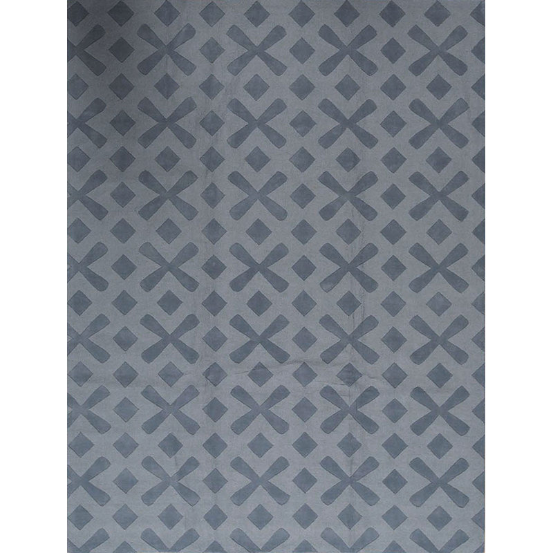 Tapis bleu clair noué à la main de haute qualité
