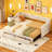 Twin XL to King Size Upholstered Daybed with Two Drawers