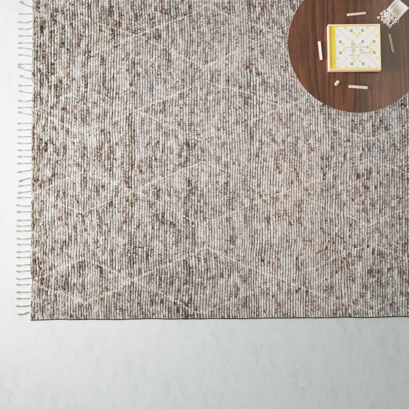 Talon Hand-Knotted Geometric Gray Rug, Rectangle 10' x 14'