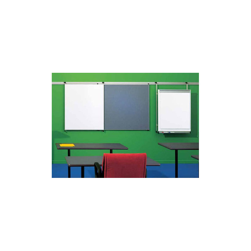 Tactics Plus® Track Tackable Panel/Writing Wall Mounted Magnetic Whiteboard, 4' H x 3' W, Lido Style - Oak Bluffs, 2