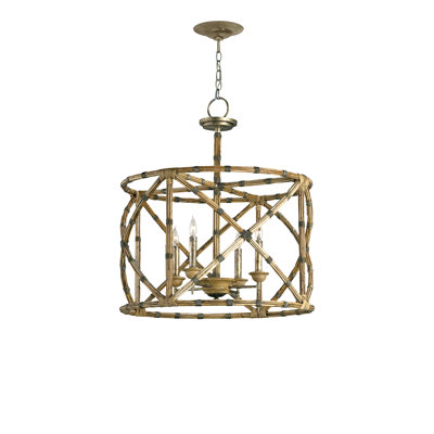Palm 4 - Light Dimmable Drum Chandelier