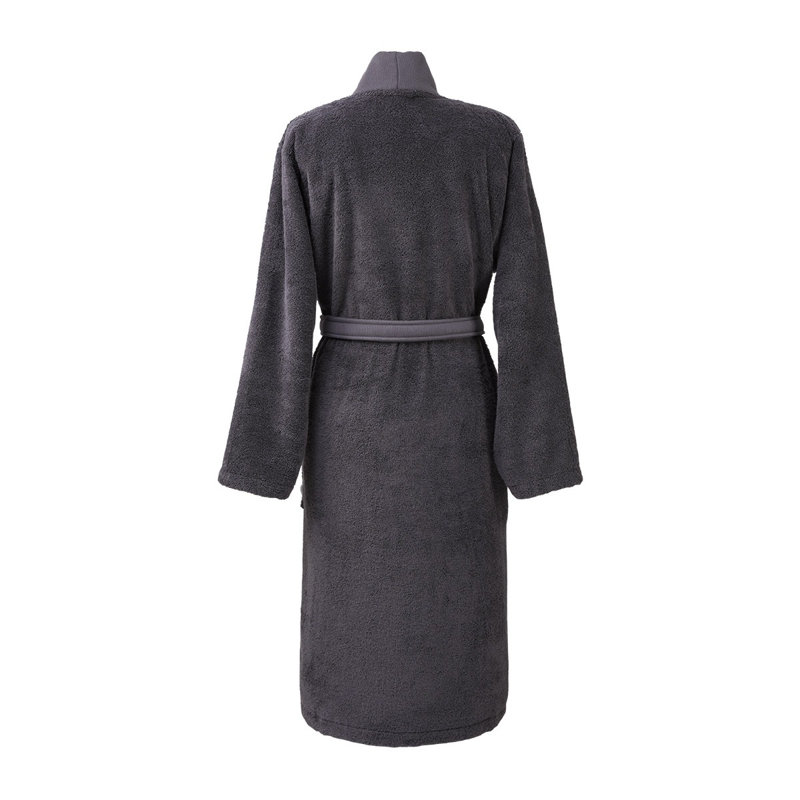 100% Cotton Terry Cloth Boy / Man+ Mid-Calf Bathrobe, M, Navy