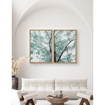 Great Tree and Branches with Brush Spot Leaves Nature Trees Modern Art Contemporary
