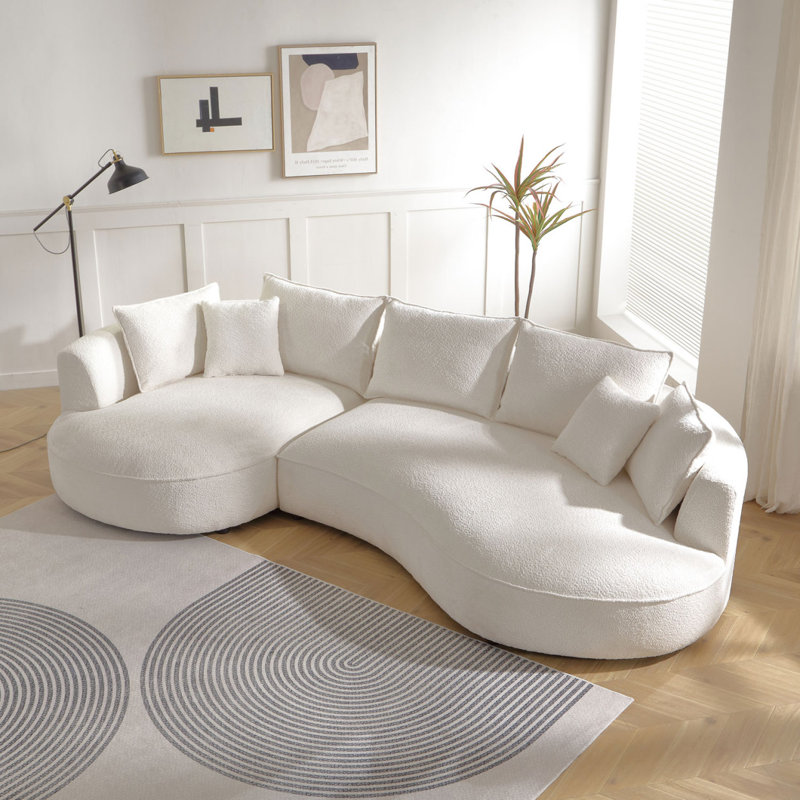 Canapé modulaire moderne à 3 places avec canapé incurvé Modern Sofaboucle