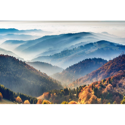 " Scenic Mountain Landscape. View On Black Forest In Germany, Covered In Fog " by Britus