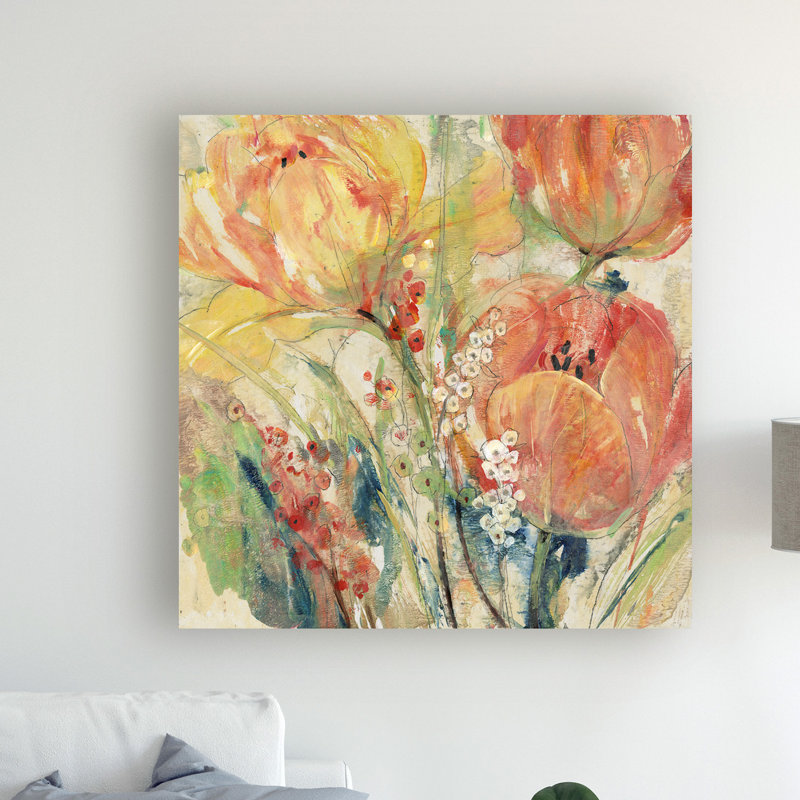 Reproduction d’art sur toile tendue "Spring Tulip Array I" par Timothy e Toole