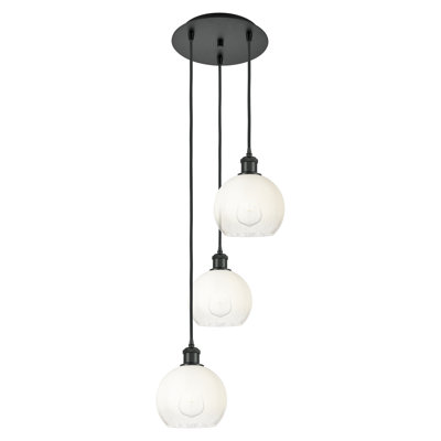 Luminaire suspendu suspendu à 3 lumières 14 po Ballston - Brookhaven Globe