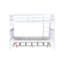 Lit simple au-dessus d'un lit double en bois avec lit gigogne-628301498