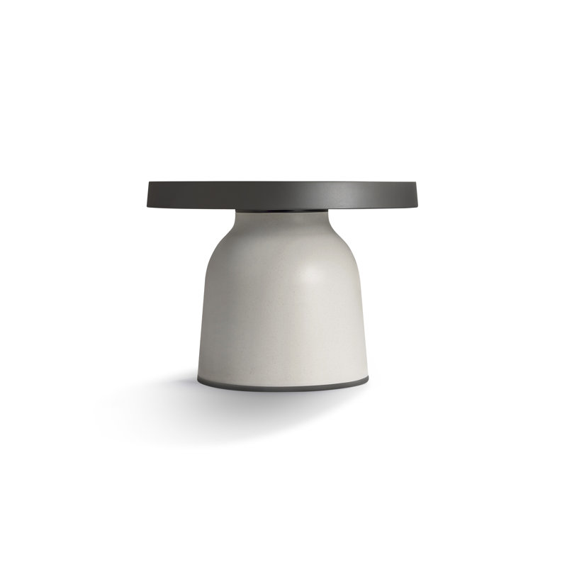 Table d'appoint Thick Top, Brun pâle, H 14 po, Marron foncé