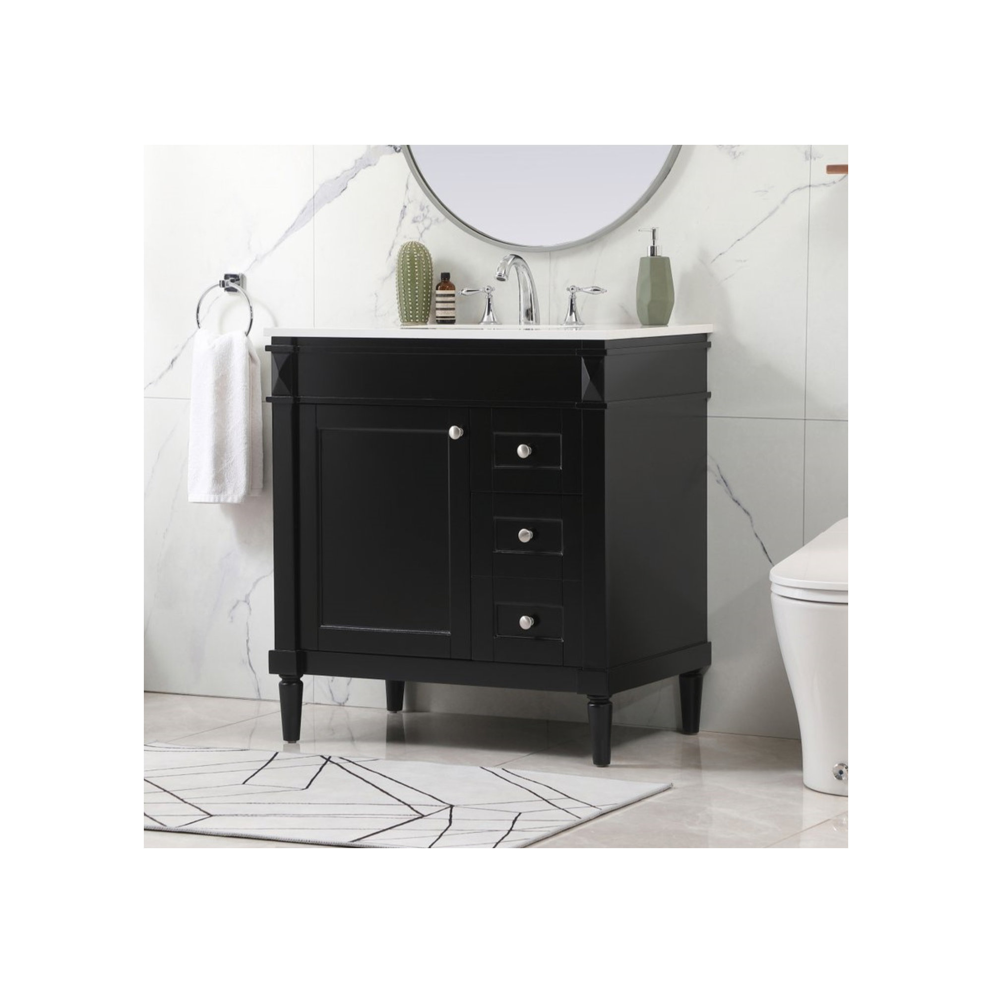 Readington 32'' Single Bathroom Vanity, Black