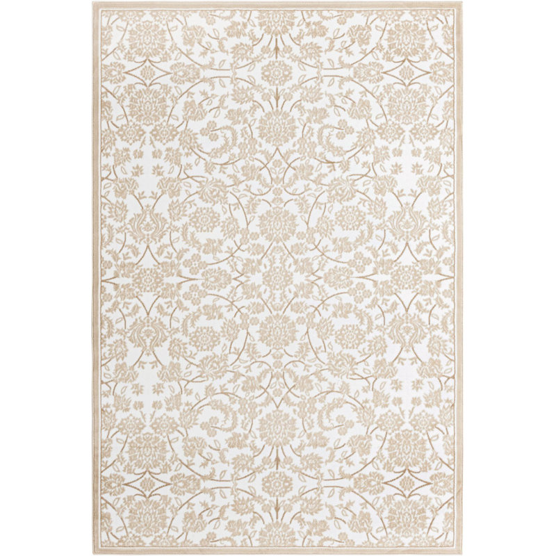 Tapis traditionnel Emigdio couleur nuage, Rectangle 6 pi x 9 pi