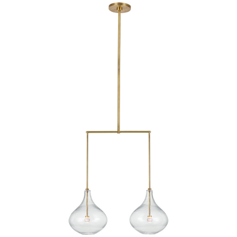 Lomme 2 - Light LED Chandelier, Soft Brass