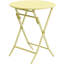 Bistro jaune pliable à 3 patios - chaises et table en métal pour les réceptions en plein air