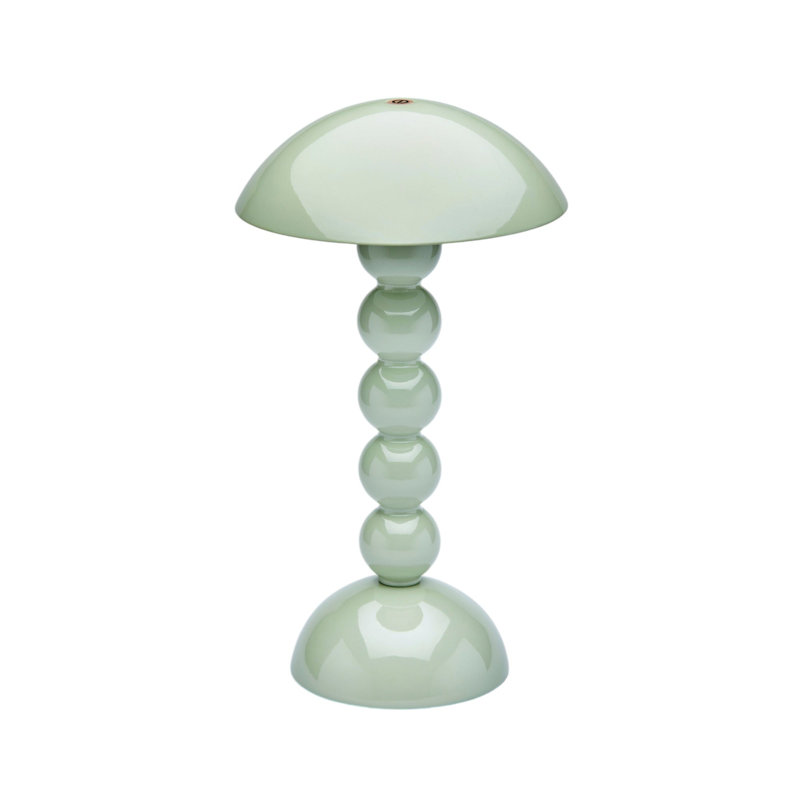 Lampe de fantaisie en bois laqué avec bobine, Sauge