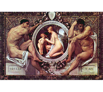« idyll » par gustav klimt,, impression
