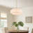 6-Light Modern Drum Chandelier with Linen Shade