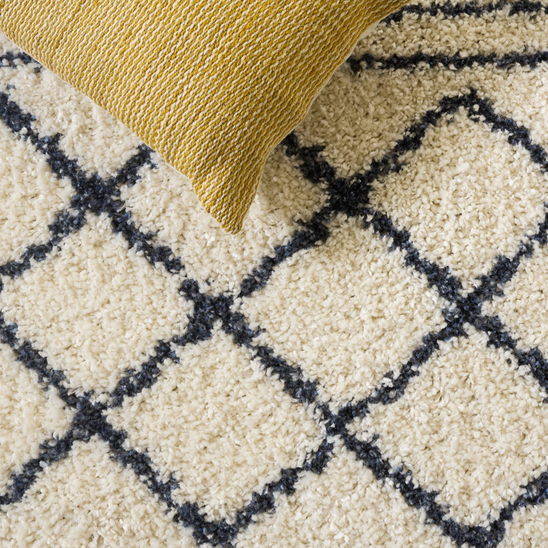 Giguere Performance Southwestern Rug, Oval 6' x 8', Ivory/Slate