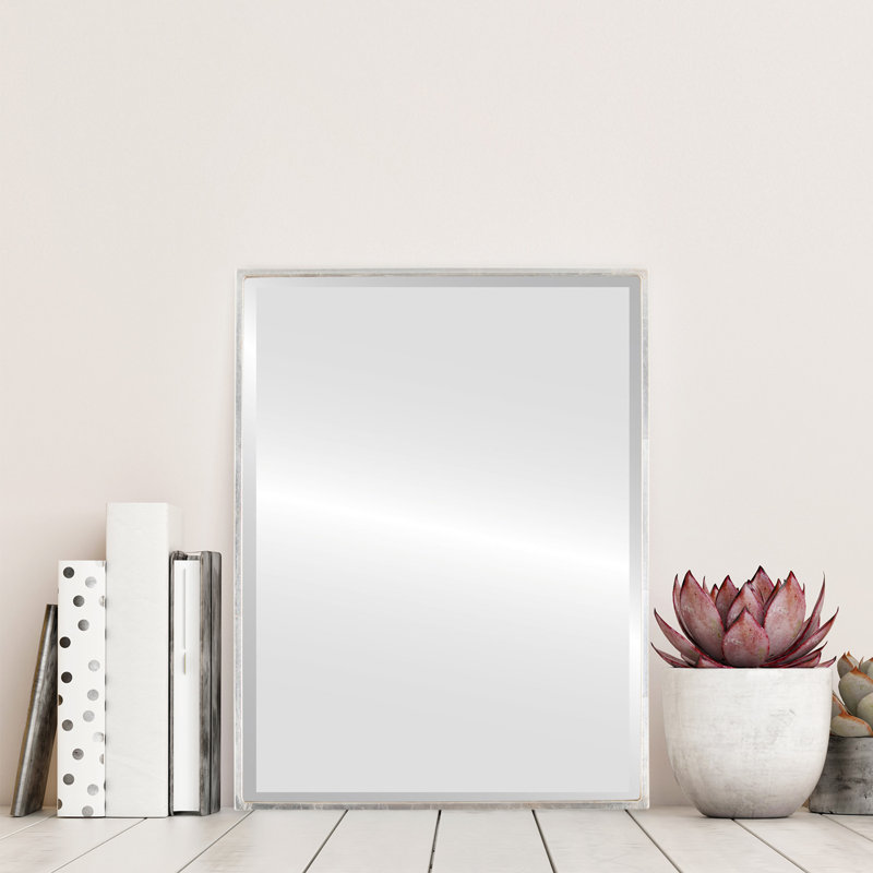 Bugarin Rectangle Mirror, 20.62" H x 30.62" W, Silver Brown Leaf