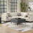 Rebecca 36"W Upholstered Square Coffee Table Storage Ottoman with Lift-Top Lid-1520955390