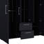 Armoire 2 portes noire tout-en-un