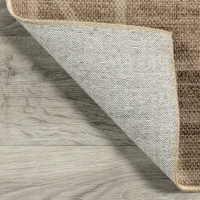 Velma Beige Synthetic Washable Reversible Area Rug, 5' x 8'