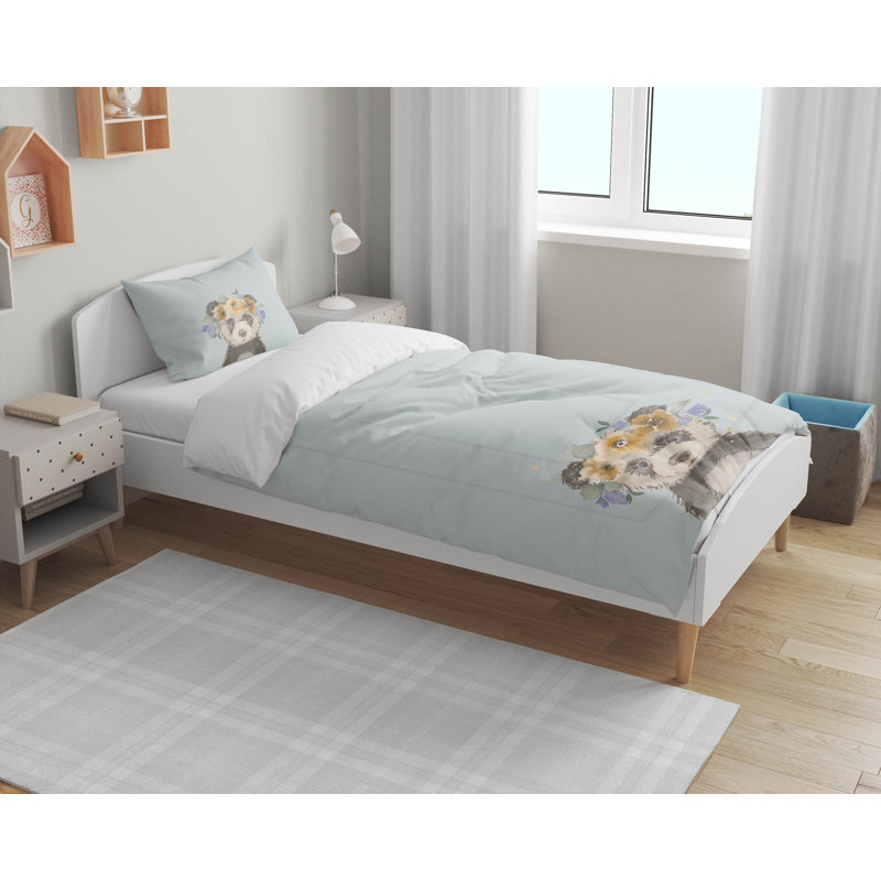 Panda Comforter Set, Blue