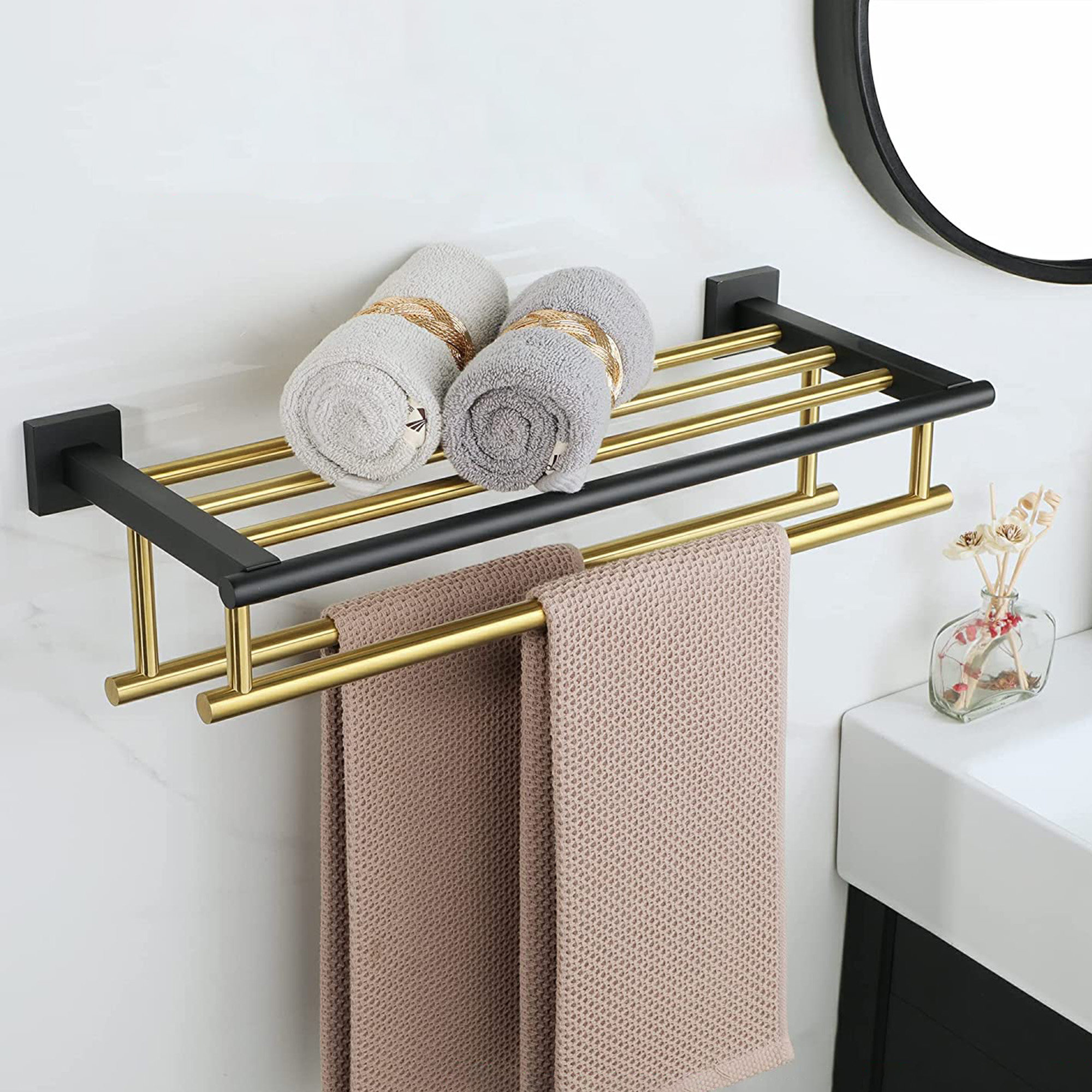 BINNBOX Wall Mounted Towel Rack Wayfair Canada   Wall Mounted Towel Rack 